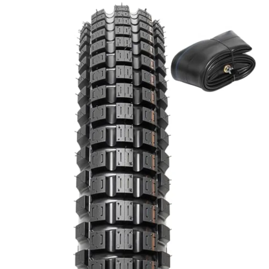 

2.75-19 4PR TT 43P Dirt Bike Front/Rear Tire and Heavy Duty Inner Tube Compatible with 2.75-19 Off Road Pit Bike/Motorcycle Tir