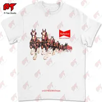 Budweiser Clydesdale Horses Vintage Look T Shirt ICXU