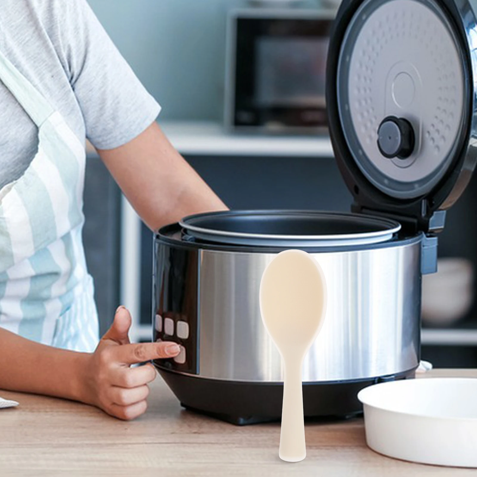 

Silicone Rice Spoon Translucent Cookware Nonstick Paddle Practical Kitchen Scoop For Rice Easy Grip Ergonomic H