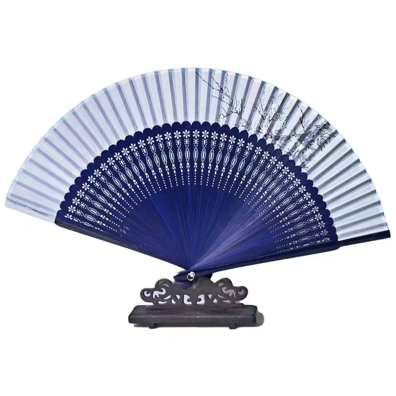 21cm Folding Fan Chinese Hand Fan Ventilador Woman Abanicos Para Boda Ventilatore Portable Cheongsam Dance Props Gift Summer