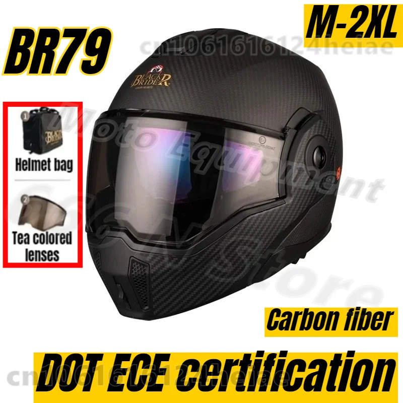 

Мотоциклетный шлем BEON из углеродного волокна Valiant Flip Up 180 ° Вращающийся солнцезащитный козырек с двойной линзой для мотоцикла DOT ECE