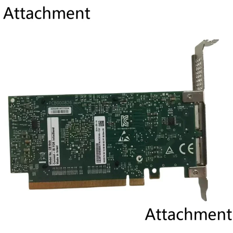 FORFor Mellanox MCB194A-FCAT Connect-IB 56GB IB Card CB194A Dual-port Optical Fiber Card