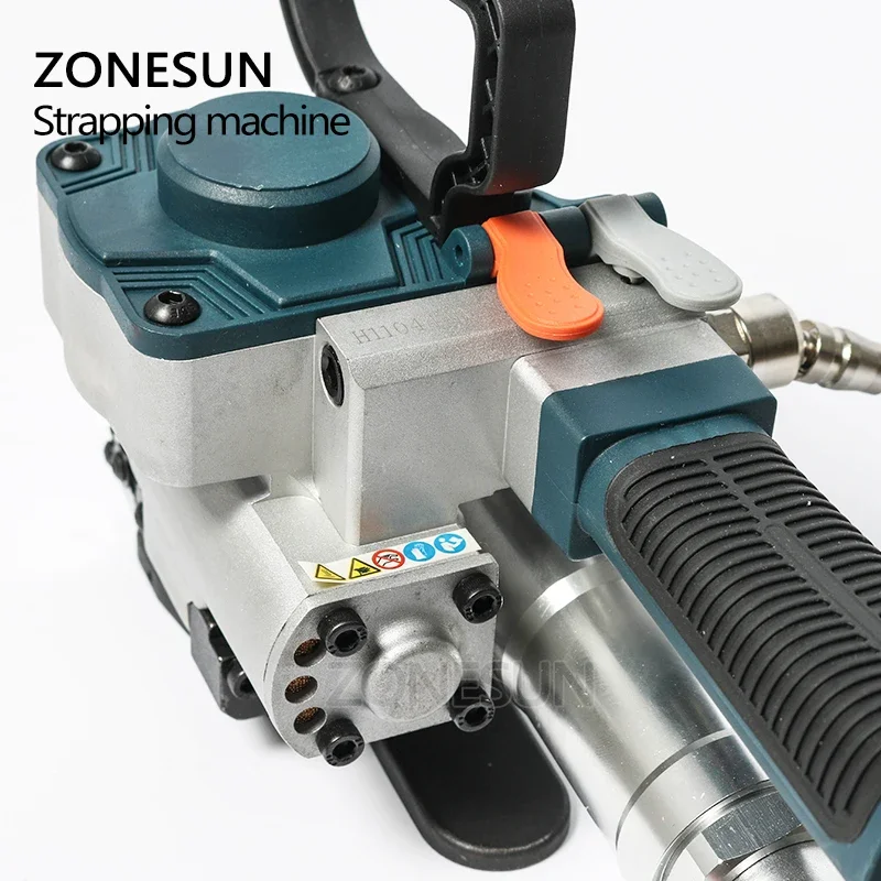 Imagem -02 - Zonesun Pneumática Strapping Machine Friction Welding Baler Air Pet Banding Tool para 1319 mm Largura Pet Straps