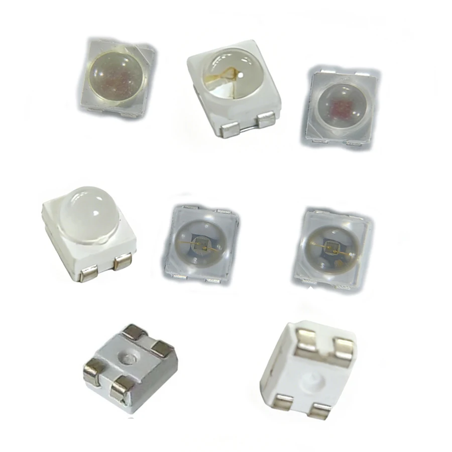 

50/100/200PCS SMD LED 3528 4Pin PLCC-4 Red/Yellow/Blue/Green Color With Len For Car-Lighting
