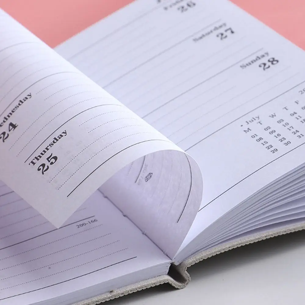 2024 A7 Mini Pocket Notebook 365 Days Notepad Diary Notebook Day Week Month Planner Office School Stationery