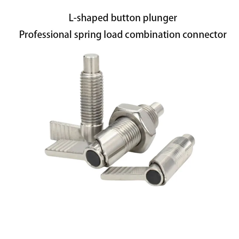 Industrial stainless steel handle L-shaped knob rotary plunger positioning column indexing pin spring self-locking type SPXVBK