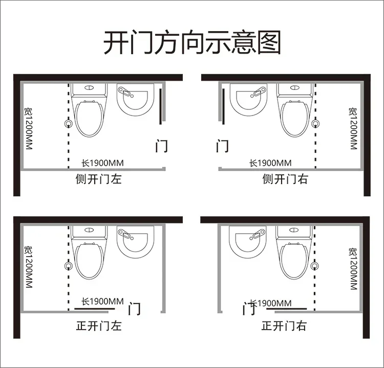 The overall shower room is separated from wet and dry, and the overall bathroom is squatting pit Hot sales