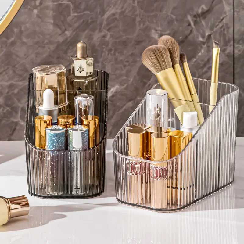 Makeup Brush Holder Cosmetics Brush Storage Organizer For Countertop Eyeliners Eyebrow Pencil Makeup Brushes Display Case