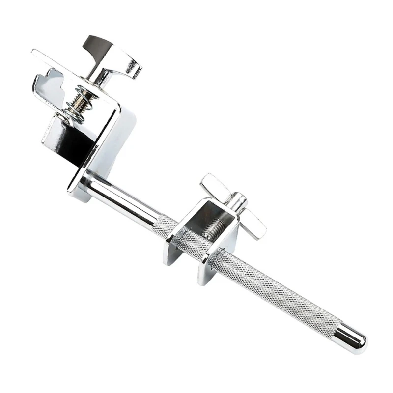 652D Cowbell Clamp, Drum Mounting Bracket Drummers Hoop Mounted Clamping Jaw Adjusted Height Rod Arm Standard Holder