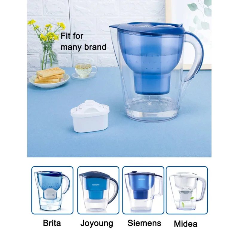 6ชิ้นตลับเครื่องกรองน้ำสำหรับ BRITA MAXTRA limescale คลอรีนเจือปนกาต้มน้ำเปิดใช้งานตัวกรองน้ำคาร์บอน