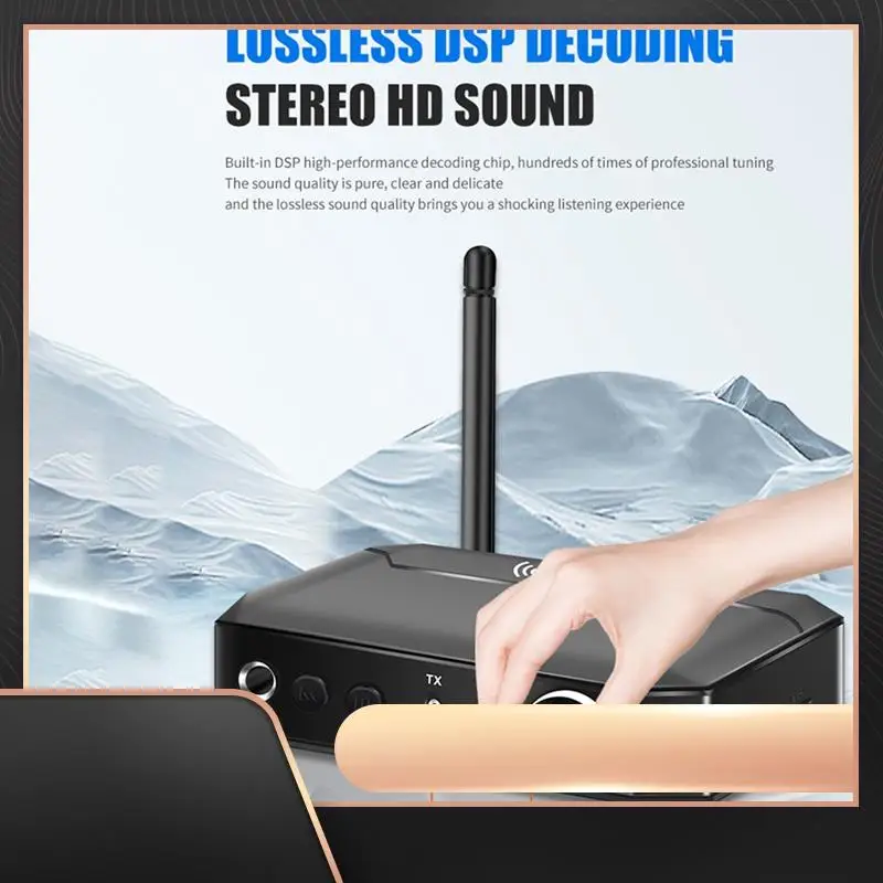

2 In 1 Bluetooth 5.3 Audio Transmitter Receiver Support NFC USB Wireless Adapter AUX/RCA/TF/Coaxial/6.5MM Interface