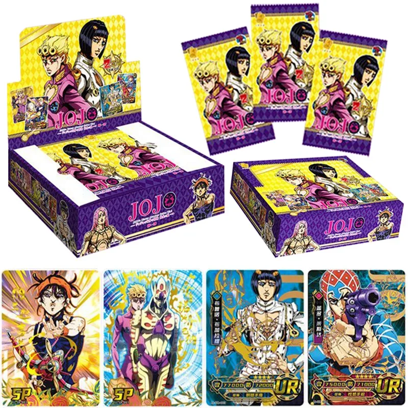 Japanese Anime JoJo Cards Bizarre Adventure  Kujo Jotaro Kakyoin Noriaki UR Characters Collection Cards Children Xmas Gifts Toys