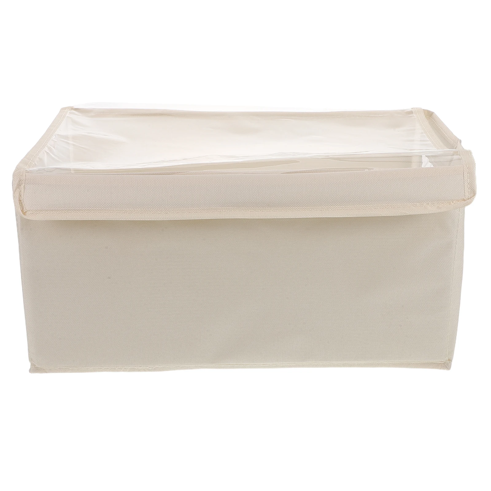 

3Pcs Clothing Storage Boxes Foldable Oxford Fabric Transparent Lid Large Capacity for Closet Bedroom Wardrobe Organization