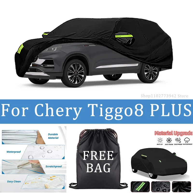 

For Chery Tiggo8 PLUS Car Cover Car Waterproof All Weather Automobiles Full Exterior Covers - Sun-proof Outdoor Anti scratch