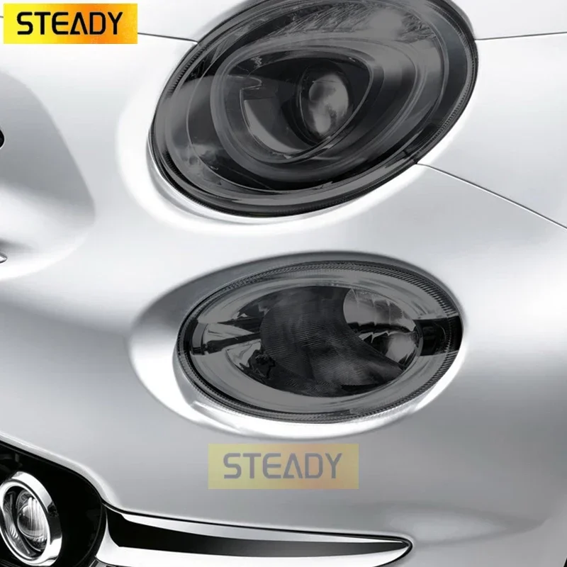 

Car Headlight Protective Film Headlamp Restoration Transparent Black TPU Sticker For Fiat 500 Abarth 2013-2020 Accessories