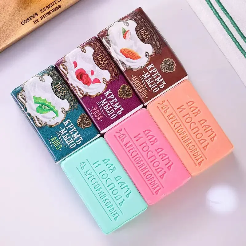 

Gentle Moisturizing Soap 190g - Russian 1855 Formula with Rose & Almond Milk, Soothes Skin & Provides Lasting Hydration