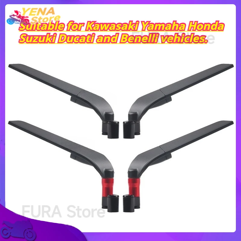 

The invisible wing adjustable rotating rearview mirror is suitable for Kawasaki Yamaha Honda Suzuki Ducati and Benelli vehicles.