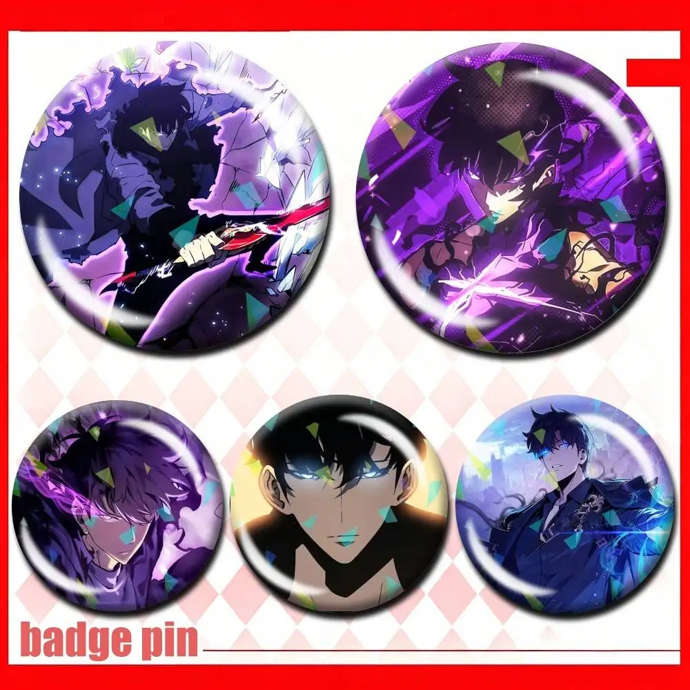 

Solo Anime J-Jin-WooS Sung-s 25 32 44 58 75mm Badges Personalized Round Brooches Pins Accessory Customizable