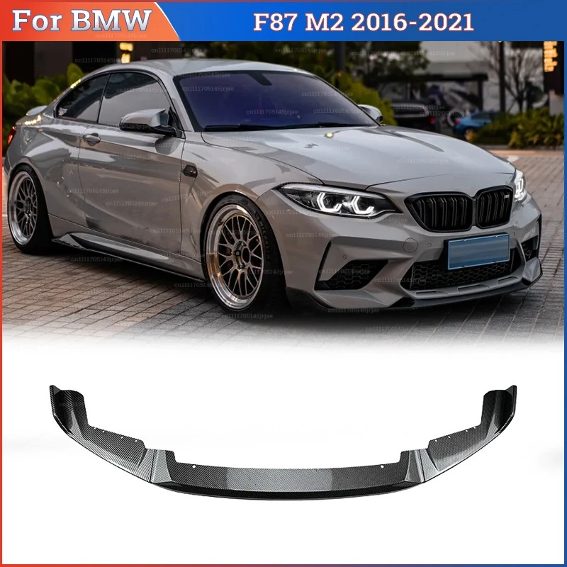 Auto-Frontstoßstangen-Spoilerlippe Splitter-Zierleiste Exterieur-Zubehör Carbon-Optik CS-Stil für BMW F87 M2 2016-2021 Frontspoiler