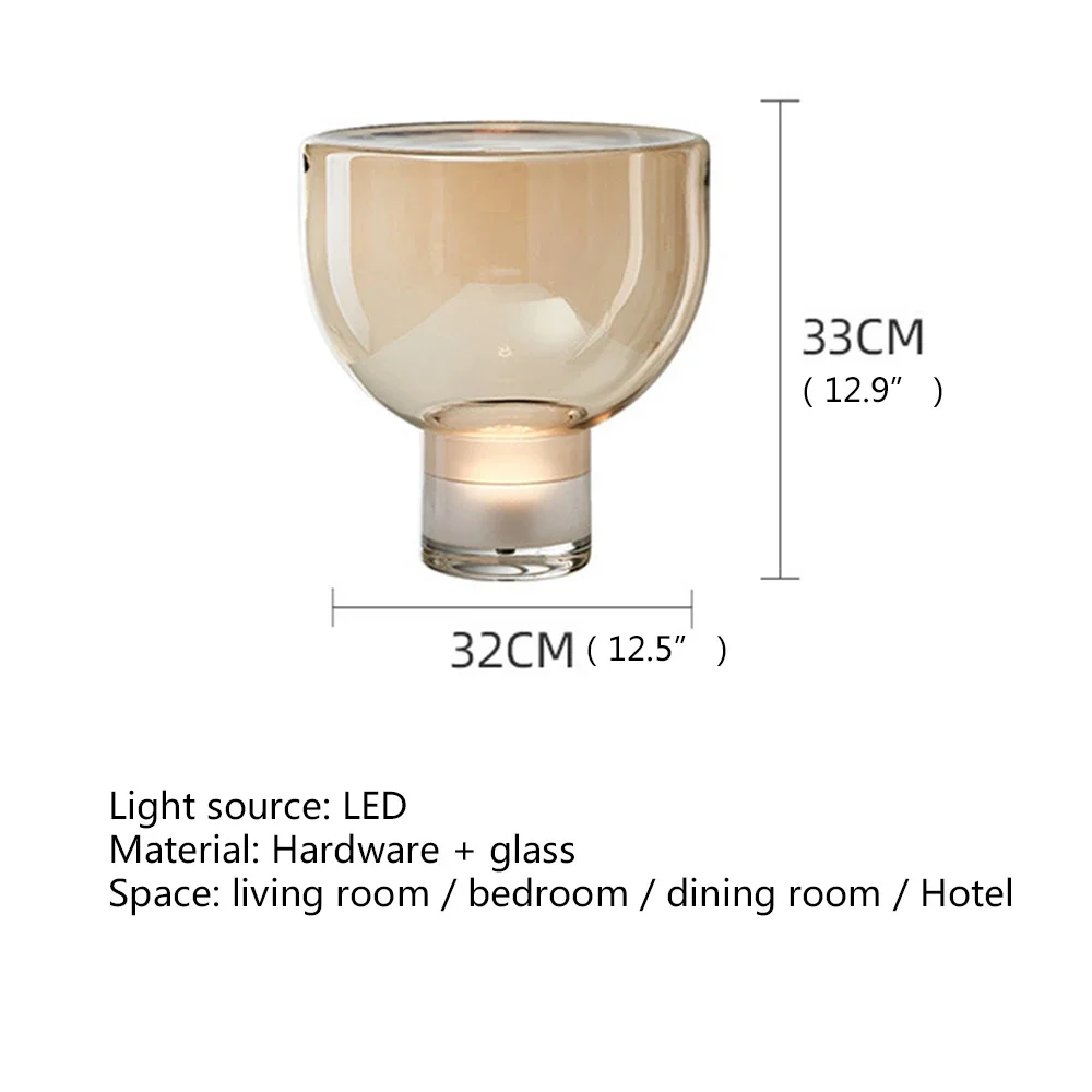 COLIN Modern Table Lamp Nordic Simple Glass Desk Light LED Living Room Study Home Decor Bedside