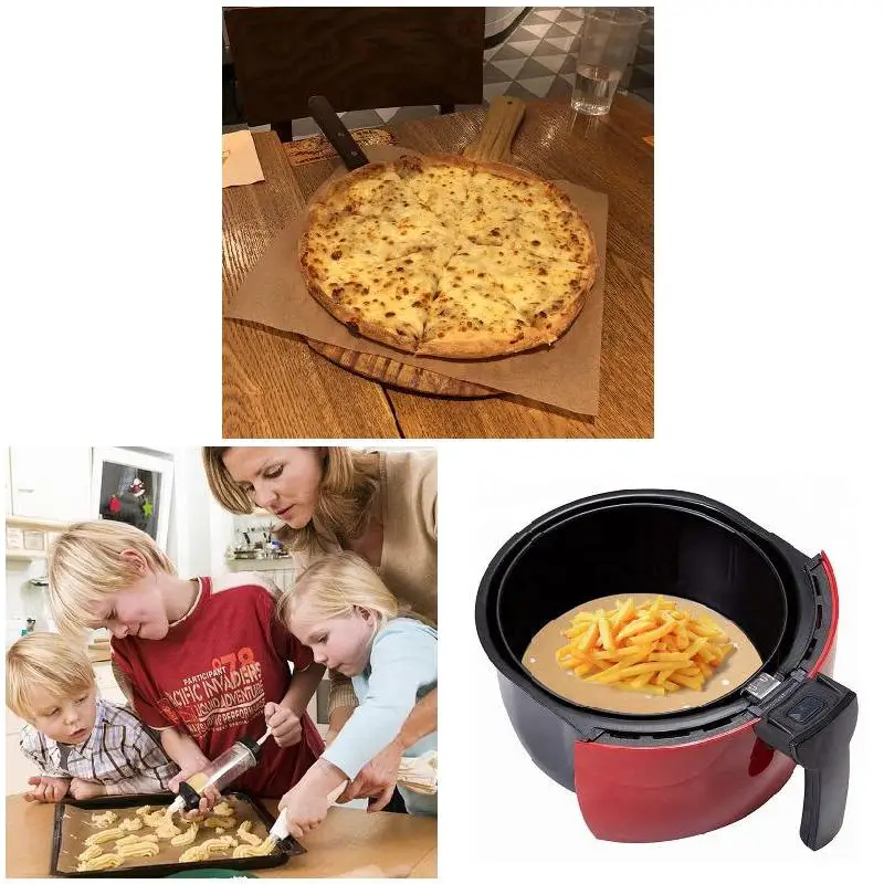 100pcs Round Barbecue Paper Practical Design Easy to Clean Up for Kitchen Cooking Gadgets