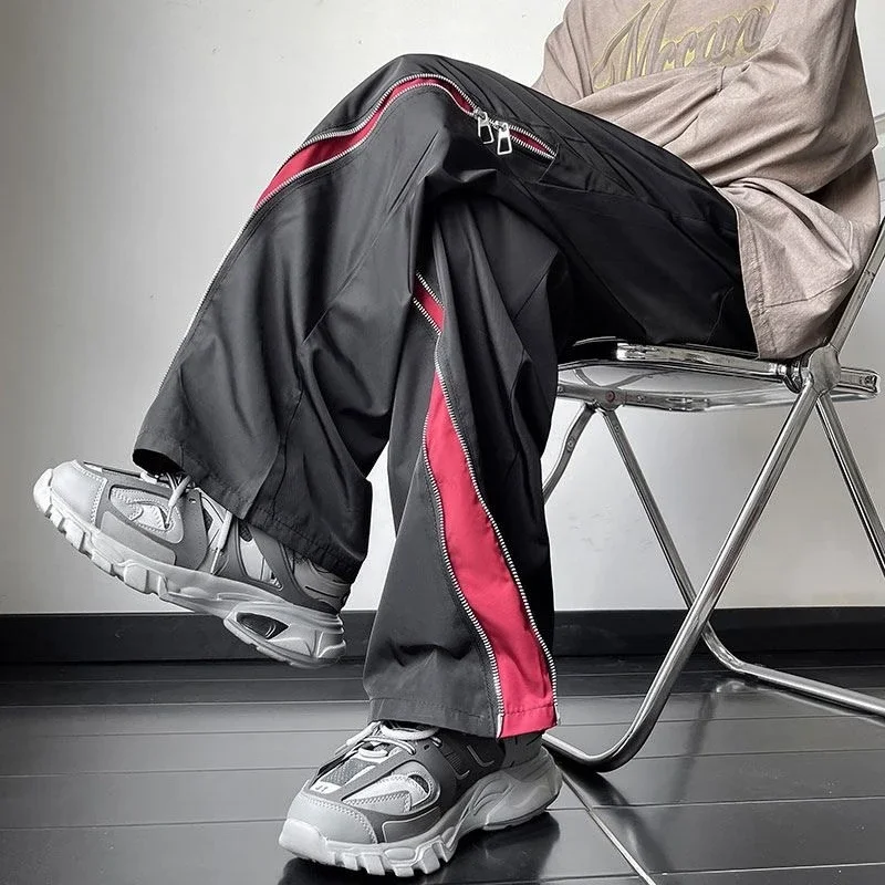 

Joggers Hip Hop Cargo Pants for Men Wide Stacked Harajuku Loose Y2k Vintage New In Luxury Casual Aesthetic Slacks Trousers Man