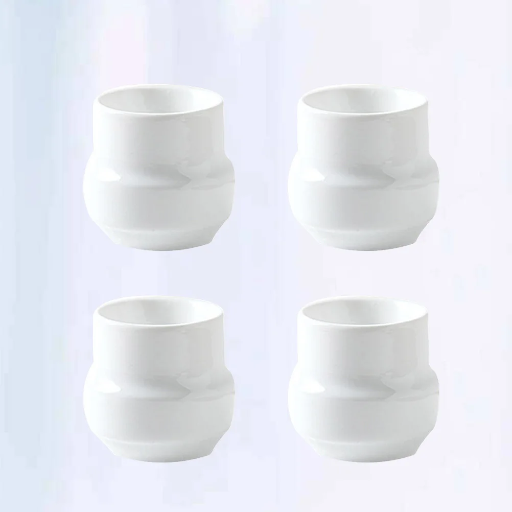 

4Pcs Egg Holder for Home Ceramic Breakfast Cup Multi-Functional Egg Stand Stylish Design Slip-Resistant Bottom Daily Use