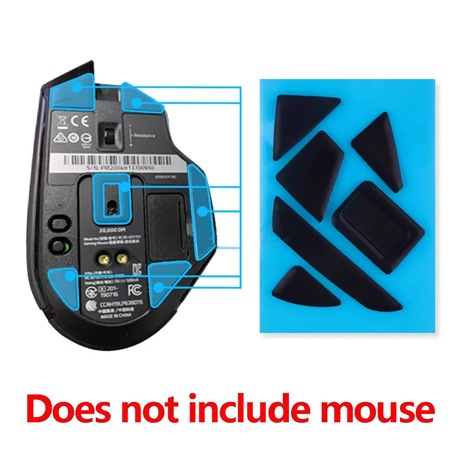 2 Set Mouse Feet Skates Stickers Pad Rounded Glides Curved Edges Mouse Feet For Razer Basilisk Ultimate Mouse Accessories 0.6mm