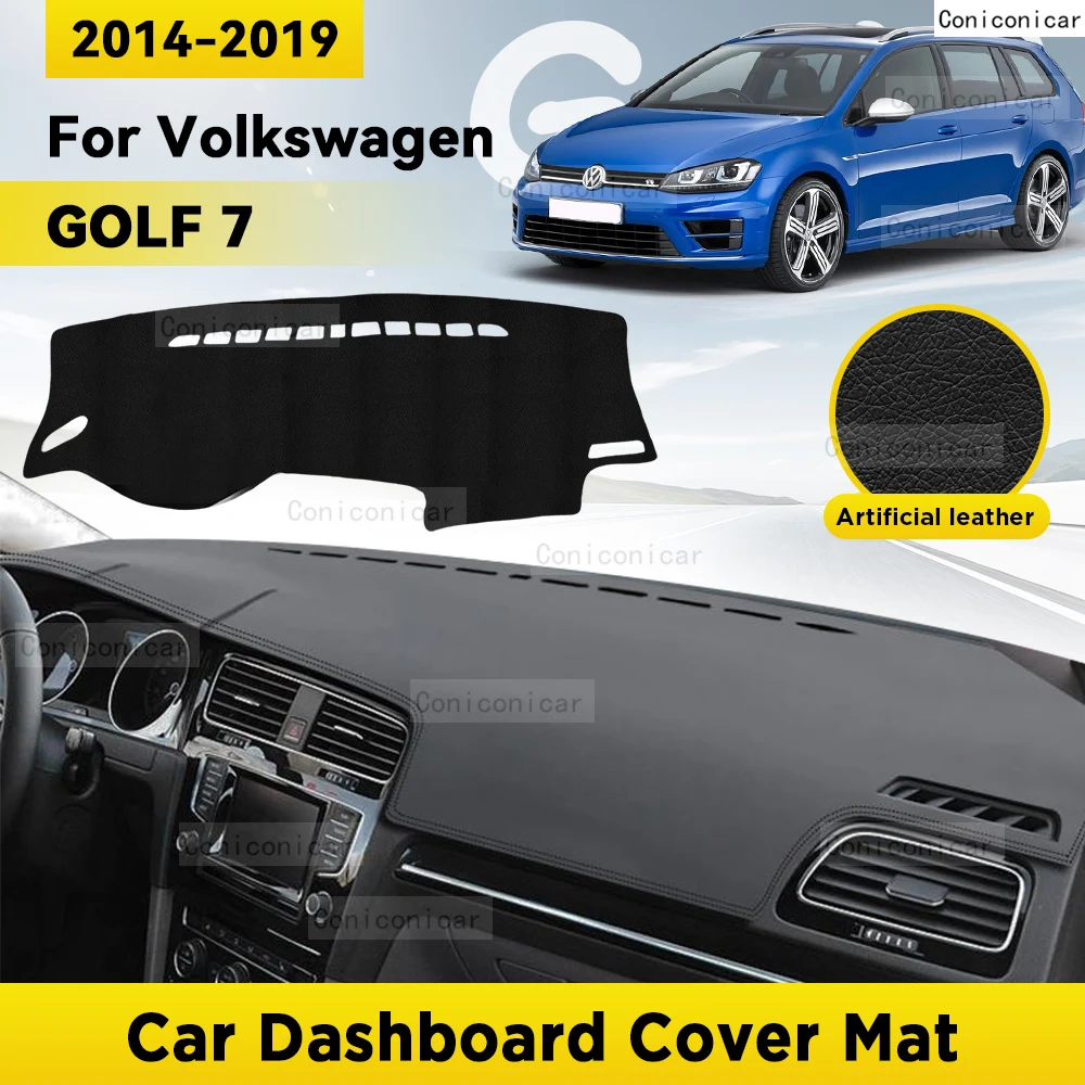 Dashboard Cover Mat Protective Pad  For Volkswagen GOLF 7 2014-2019 Car Accessories Dash Board Sunshade Anti-UV Carpet Dashmat