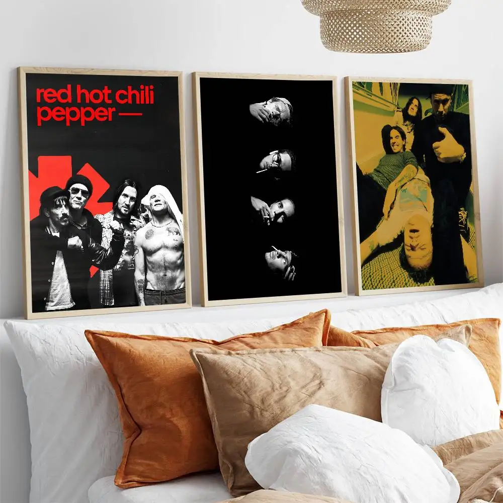 R-Red Hot Chili P-Peppers band  Poster Sticker Gallery Prints Self Adhesive Home Decor Decoration Wall Decals Living Room