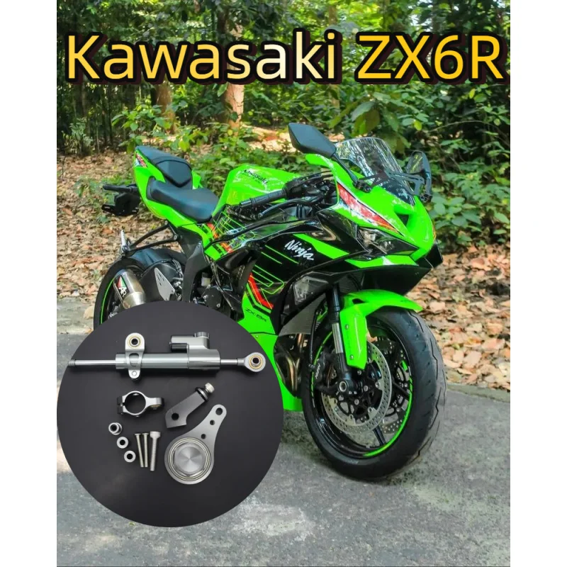 

Artudatech Motorcycle Steering Damper Stabilizer with Bracket Support For Kawasaki ZX6R 636 2005 2006 Accessories