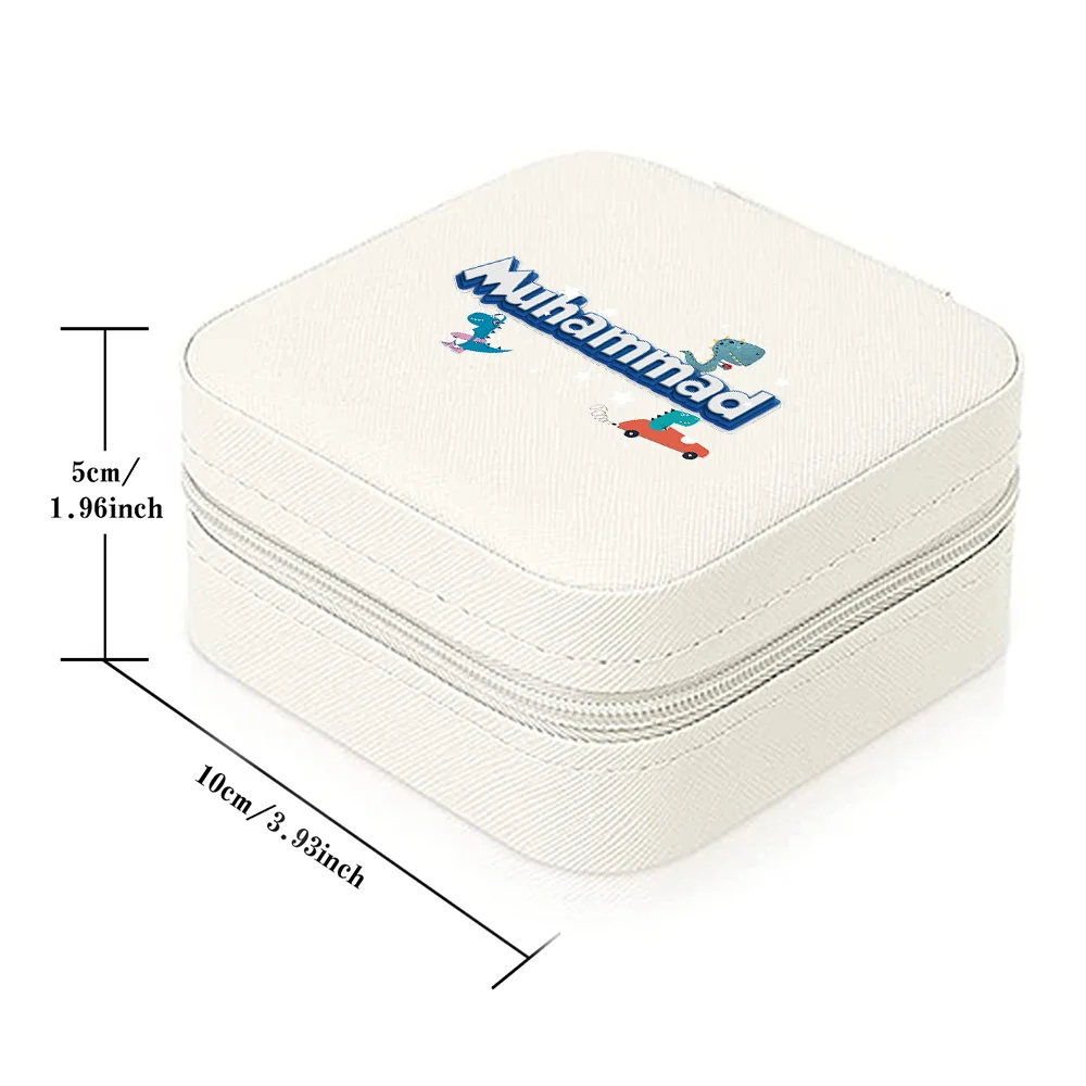 Customized Name Portable Jewelry Box Large Capacity Necklace Earring Box Travel Storage Jewelry Box Customized Product