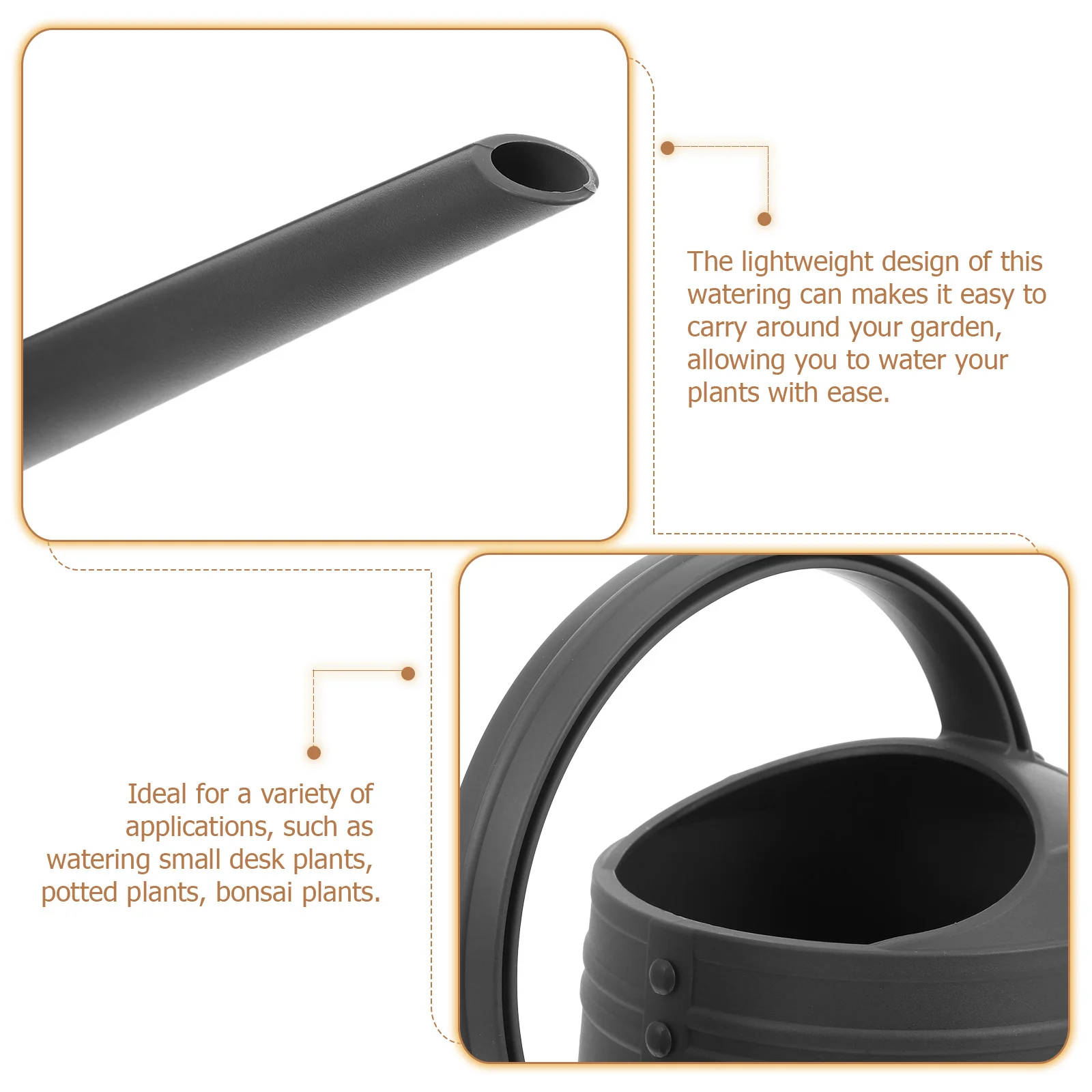 

Gardening Watering Kettle 1.8L Large Capacity Long Spout Precise Watering Modern Carry Home Decor