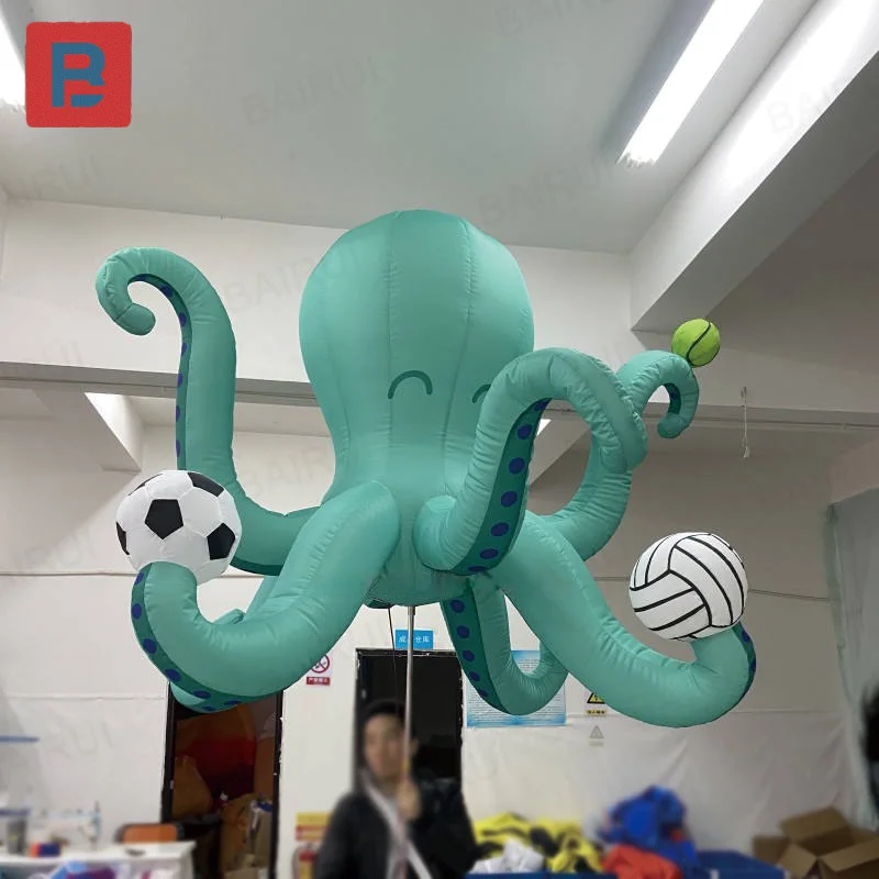 Inflatable hand-held octopus, animal-based air models, outdoor shopping mall and square activity decoration props