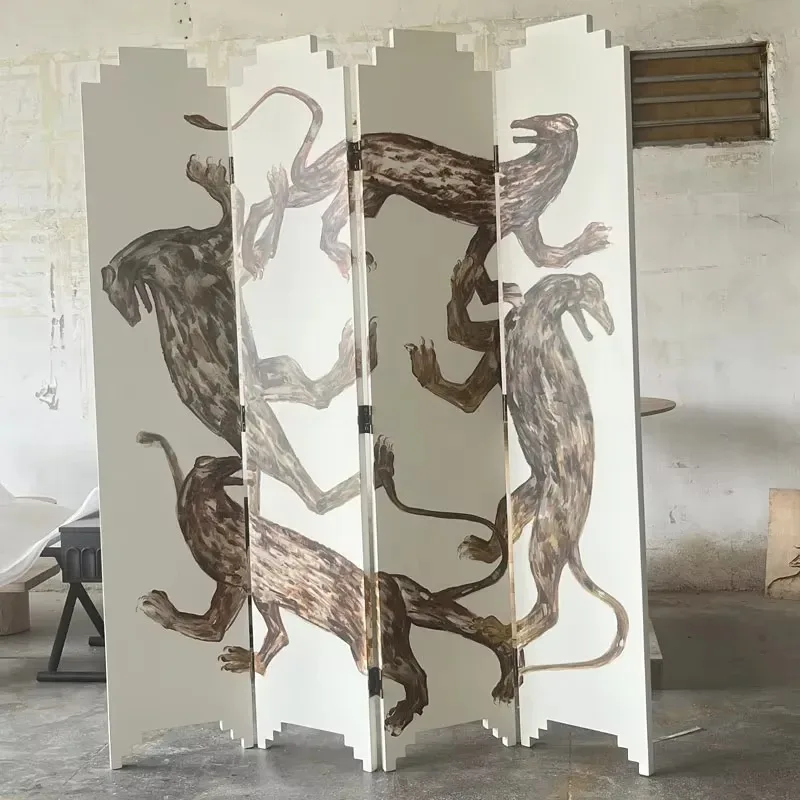 Living space custom hand-painted screen art modern screen partition home decoration