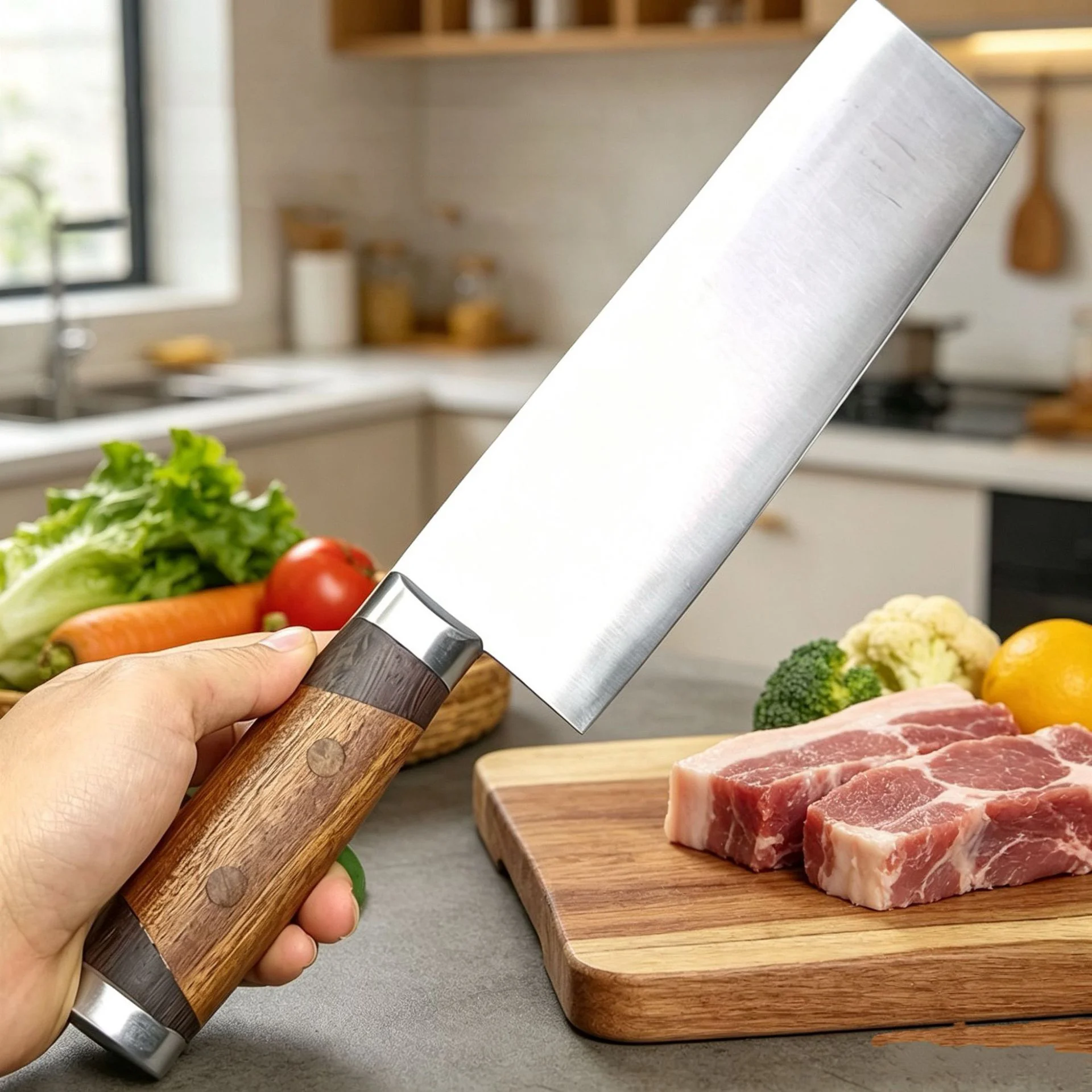 8 Inch Petty Knife 8Cr18Mov Steel Blade Roast Duck Slicer Chef Slicing Handmade Kitchen Knife For Sushi, Sashimi & Beef Cutting