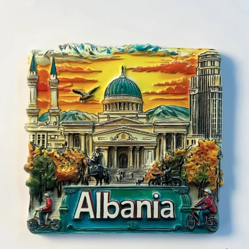 Albania Fridge Stickers Tower Travel Souvenirs Tirana Fridge Magnets Home Decoration Wedding Gifts