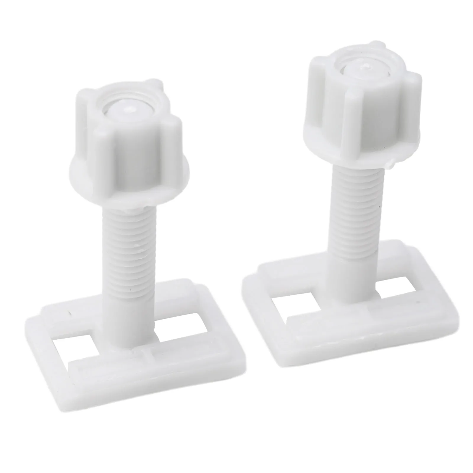Bathroom Toilet Hinge Screws Plastic Bolts Replacement Spare Parts Tools White 2*Sliding Plates 2*Washers 6cm Screw