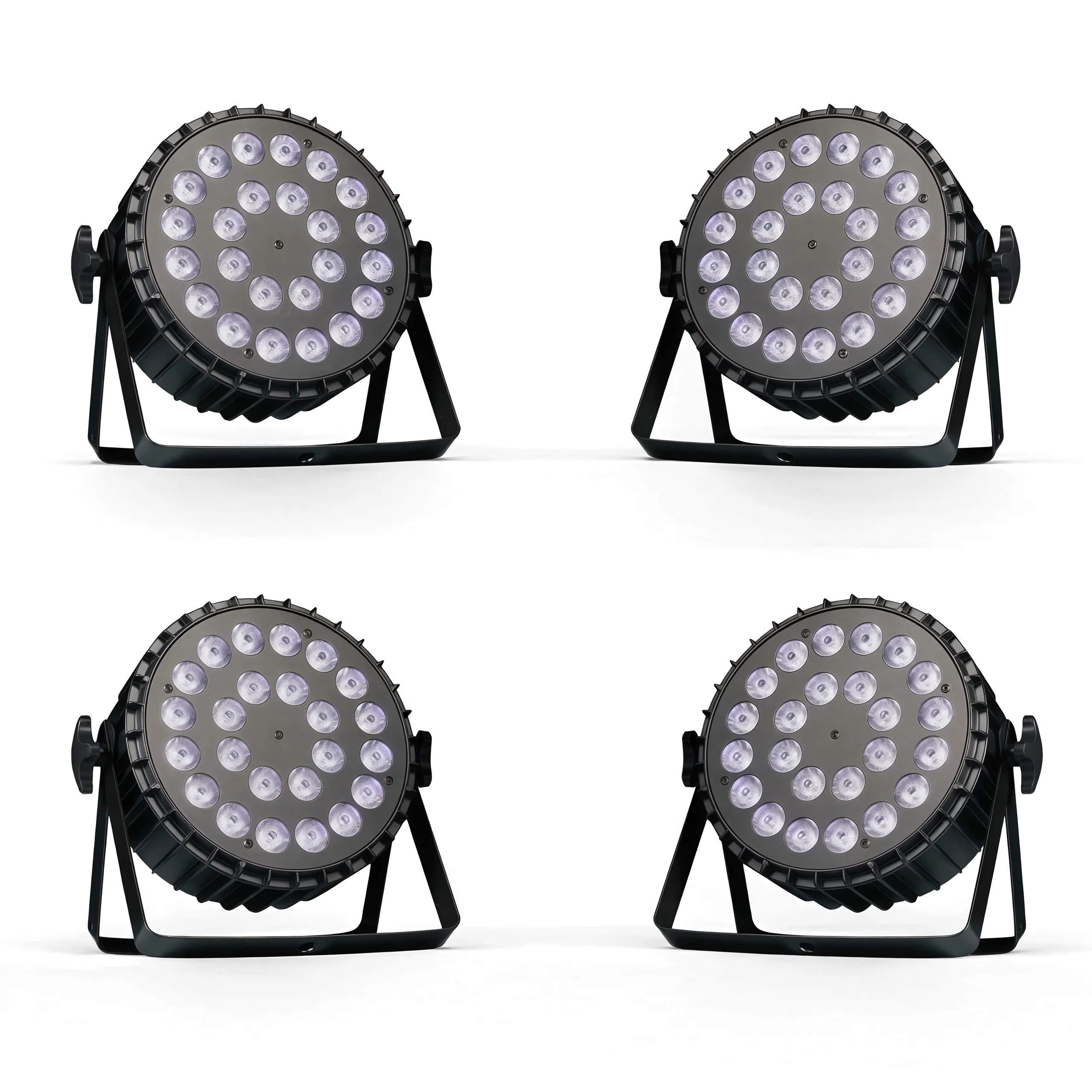 4PCS 200W LED Par Light DMX512 24x18W RGBWA +UV 6in1 Wash Light Effect Flat Light for DJ Disco Party Club Wedding Stage Light