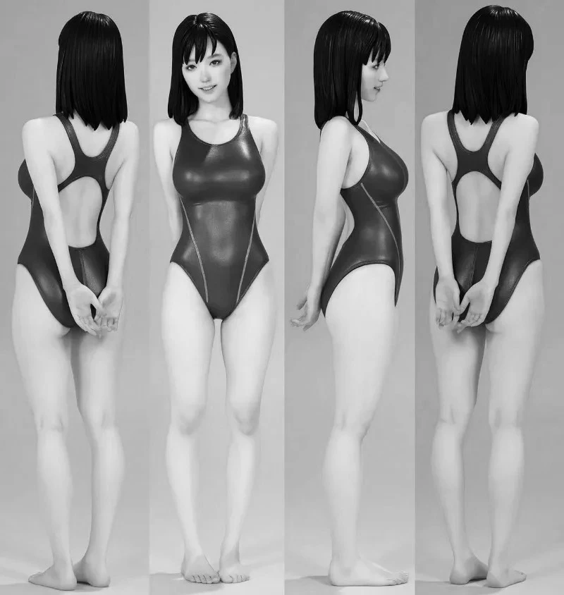 1/8 Scale Swimsuit Teenage Girl Resin Figure Assembly Model Kit GK Hobby Miniature Unassembled and Unpainted
