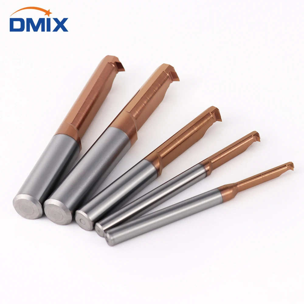DMIX MIR Taglierina per alesatura per filettatura in metallo duro rivestito Mini tornio interno Utensile per tornitura Copia di piccoli fori in lega di acciaio al tungsteno