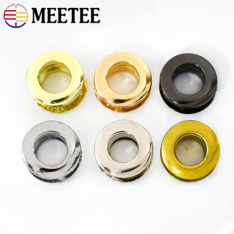 5/10Pcs 9/11/14mm Metal Eyelets Buckle for Bag Chain Perforated Clasp O Ring Screw Eyelet Hook Grommet Stoma Class Accessories