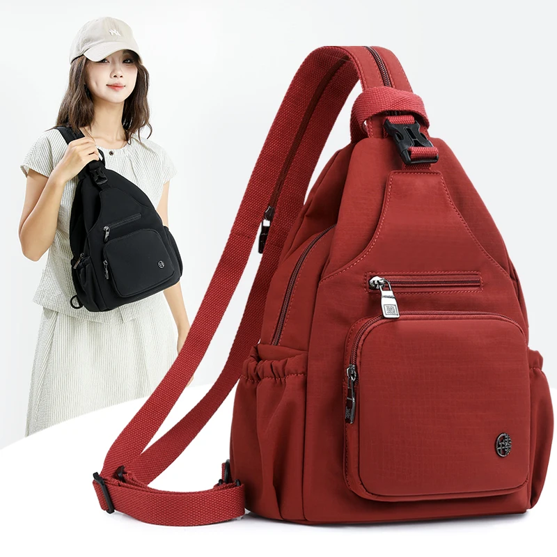 

Женская большая нейлоновая сумка через плечо, 202, многофункциональная нагрудная сумка на ремне, модная сумка через плечо для девочек, подарок для путешествий