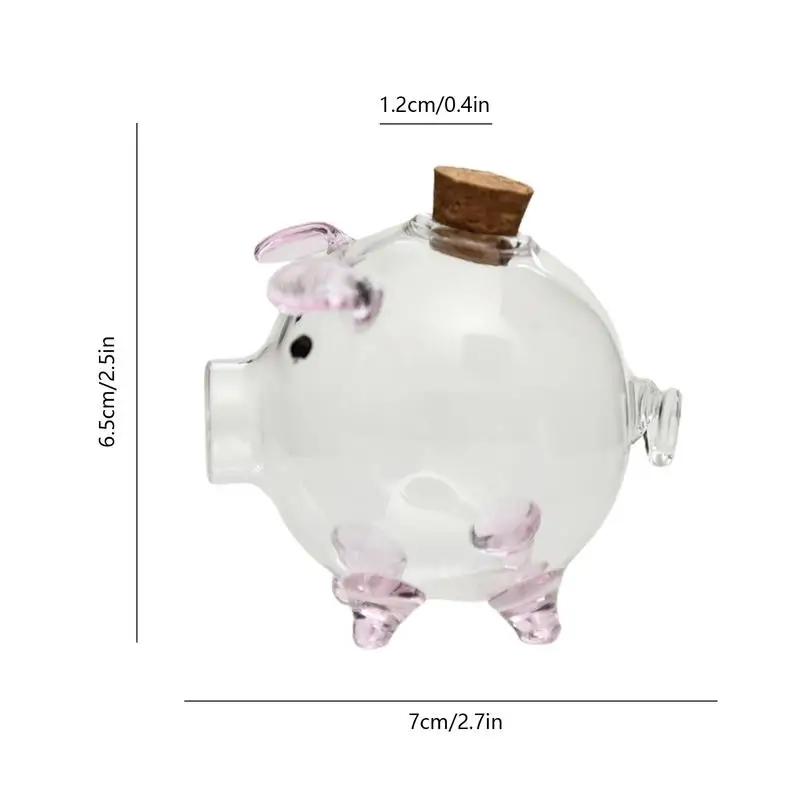 Mini Pig Money Jar Golden Beans Box Clear Jar Pig Shape Bank Portable Coin Bank Container Box Transparent Saving Box Gift