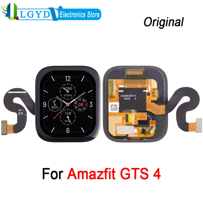 1.75\'\' GTS4 AMOLED Screen For Amazfit GTS 4 Watch LCD Display Touch Screen and Digitizer Full Assembly Replacement Part