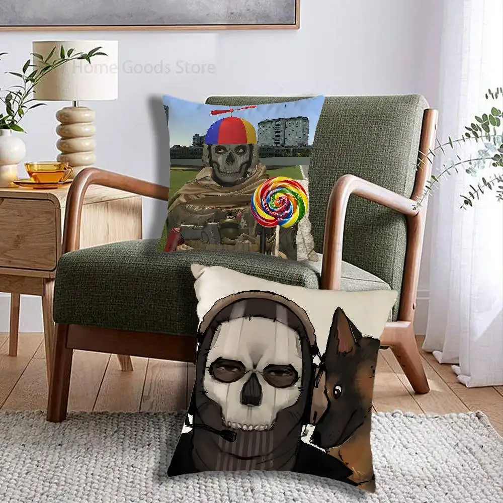 Funny Duty COD Cartoon Print Throw Pillow Cover Square Cushion Case for Living Room Bedroom Decor 3