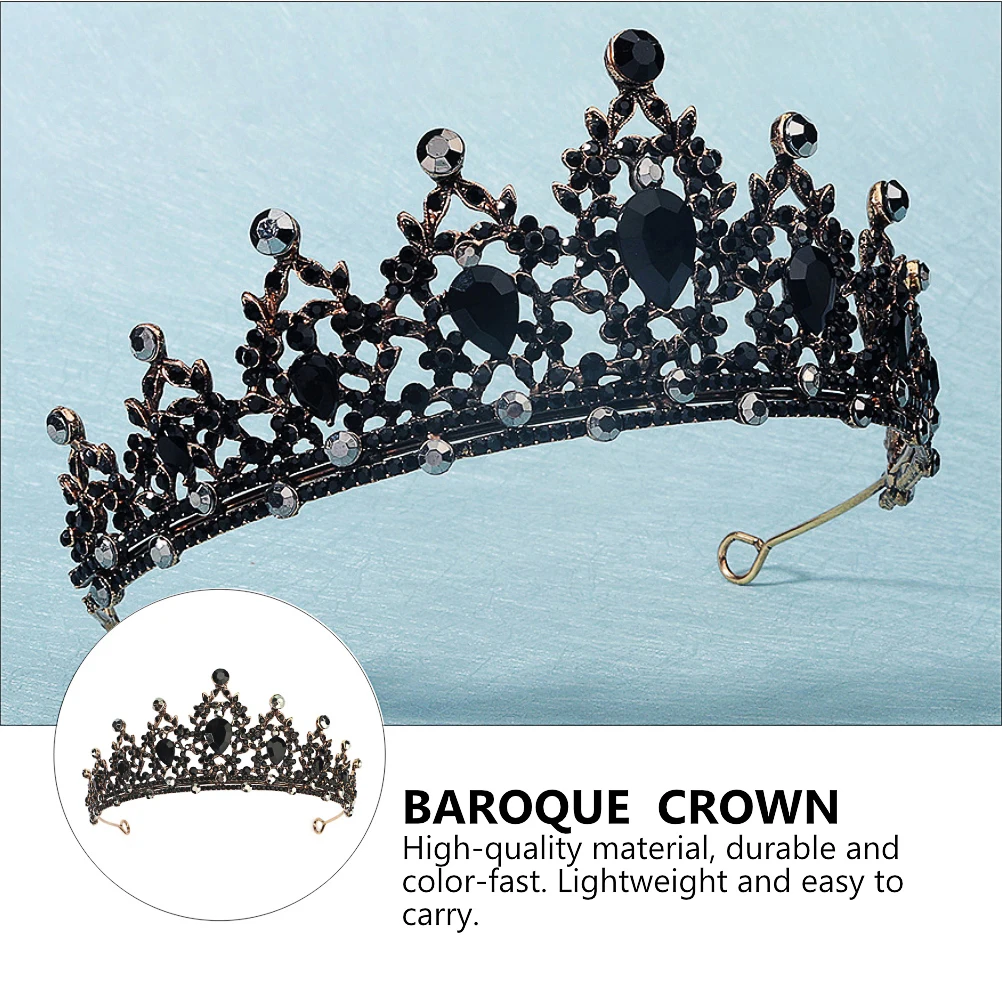 

1pc Vintage Hair Accessories Crown Bride Headdress Baroque Alloy Headband Women Girls Wedding Party Durable Lightweight