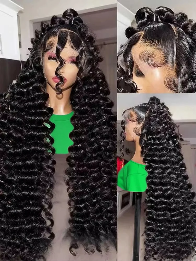 

250% 13x6 Loose Wave HD Lace Frontal Wigs Human Hair 100% Real Human Hair Natural Deep Wave Frontal Wig 360 Full Lace Front Wig