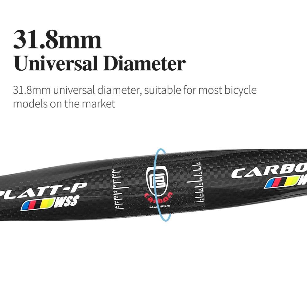 Full Carbon Fiber Bicycle Handlebar, 3K Glossy MTB Bike Parts, 31.8mm *  500mm, 520mm, 540mm, Bike Parts