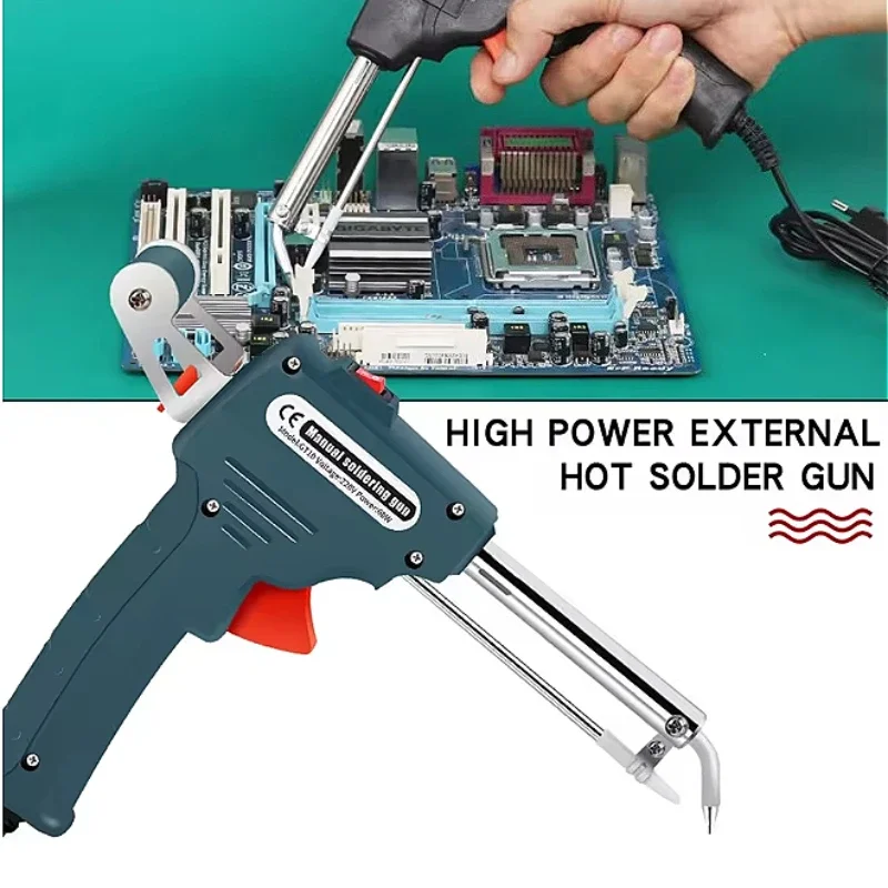 New Hand-Held Iron Welder Automatically Soldering Gun 220V 60W Internal Heating Send Tin Welding Repair Tool EU Plug